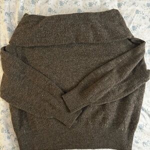 Cozy Gray Sweater Off Shoulders